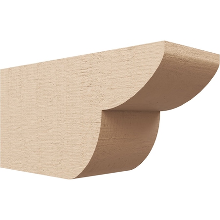 Ekena Millwork 6in. W x 8in. H x 16in. L Crestline Woodgrain TimberThane Rafter Tail, Primed Tan RFTUR06X08X16CRERCPR